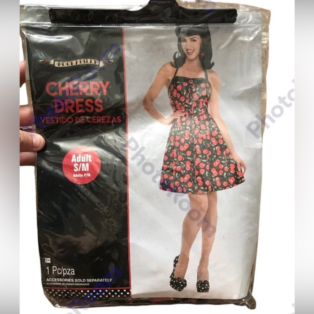 Rockabilly Womens Size S/M Retro Cherry Dress Brand New